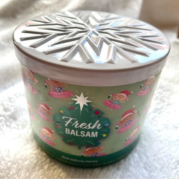 NWT Bath & Body Works 3-Wick Scented Candle – Fresh Balsam 🌲❄️ - Picture 3 of 9